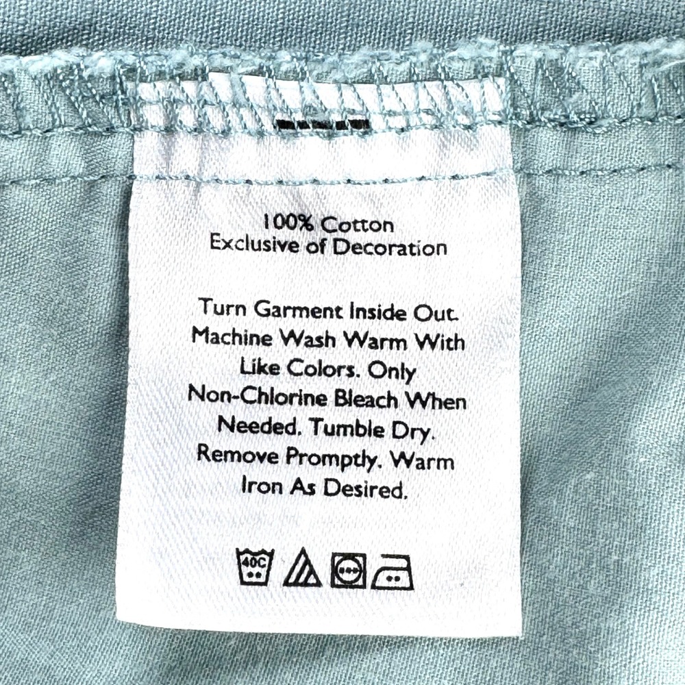 Eddie Bauer Womens Cargo Hiking Shorts 16 Blue Ripstop 100% Cotton Utility Trail - Picture 7 of 11